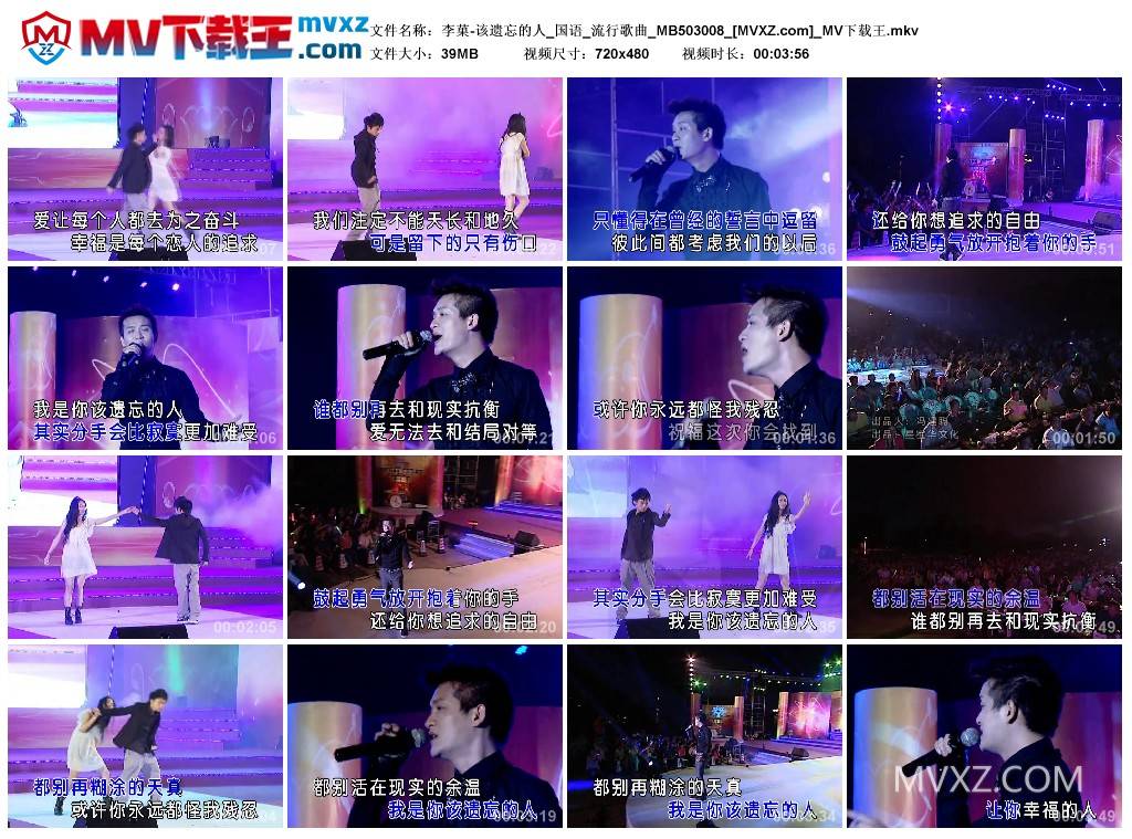 李菓-该遗忘的人_国语_流行歌曲_MB503008